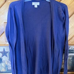 LOFT purple cardigan